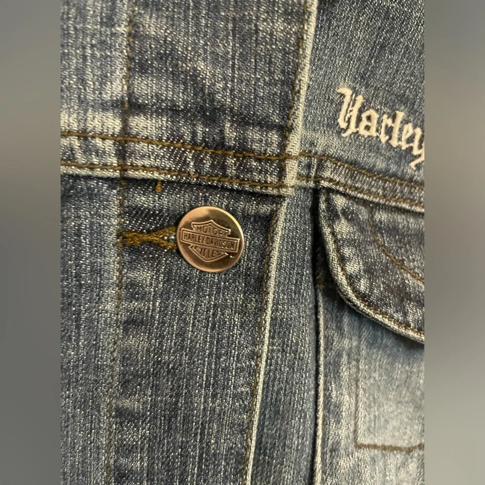 Women’s Harley Davidson, jean jacket size medium good condition - Picture 6 of 10